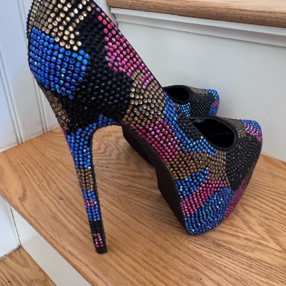 Steve Madden Multicolor Rhinestone Heels - Picture 2 of 10